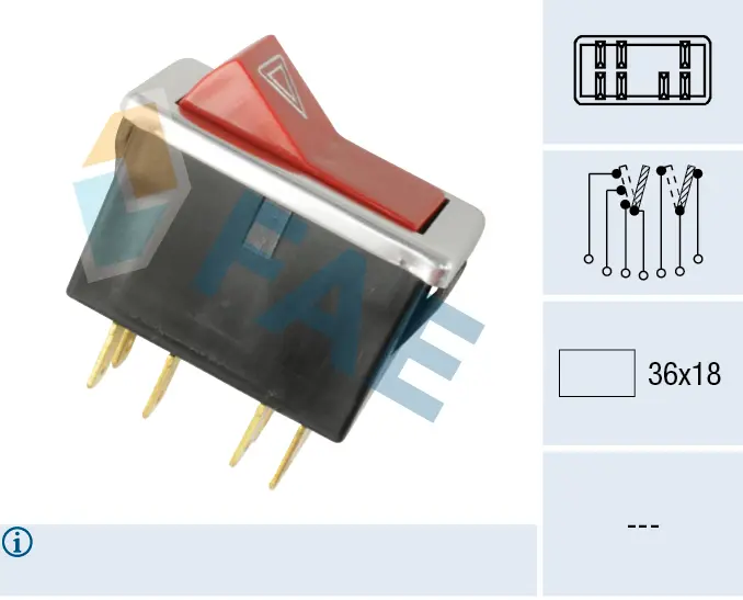 Interrupteur de signal de détresse FAE 62340