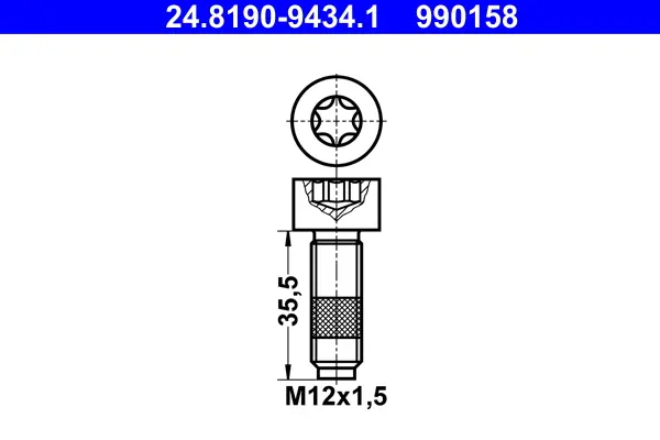 Vis, disque de frein ATE 24.8190-9434.1
