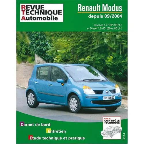 Revue technique pour Renault Modus essence et diesel jusqu'à 09-04