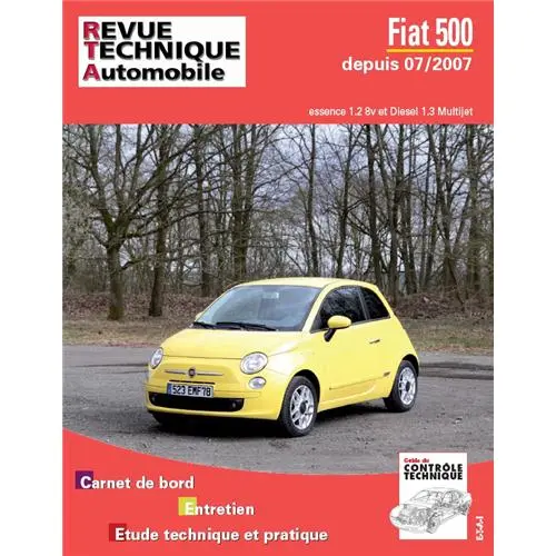 Revue technique pour Fiat 500 II 07-2007 et après, essence 1.2 et 1.3d
